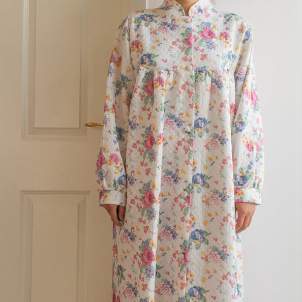 White flower robe L