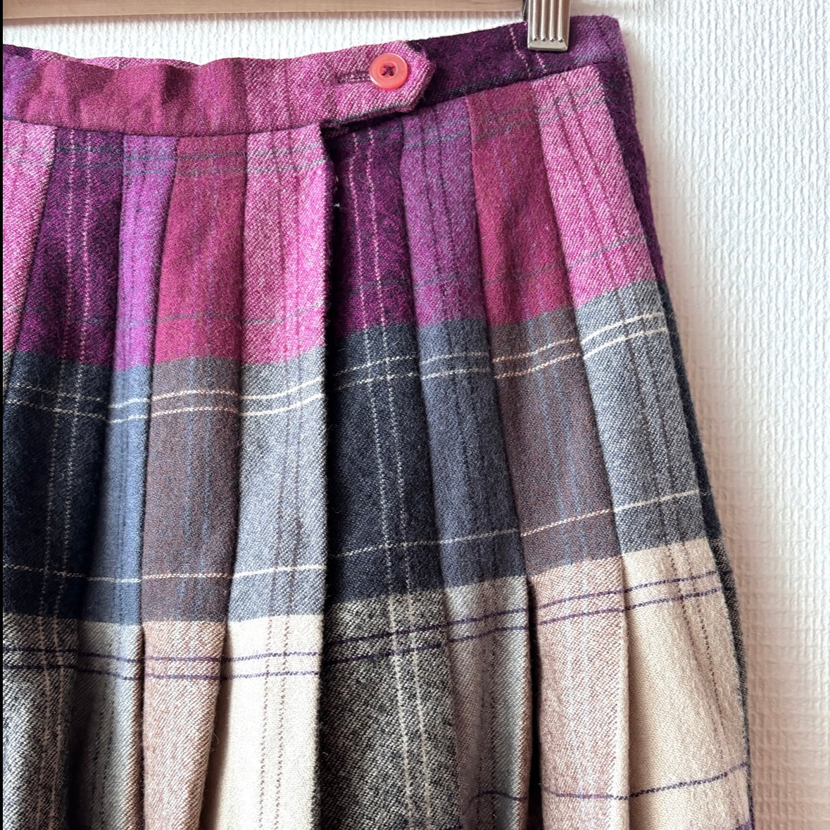 Handmade Wool Pleated Skirt