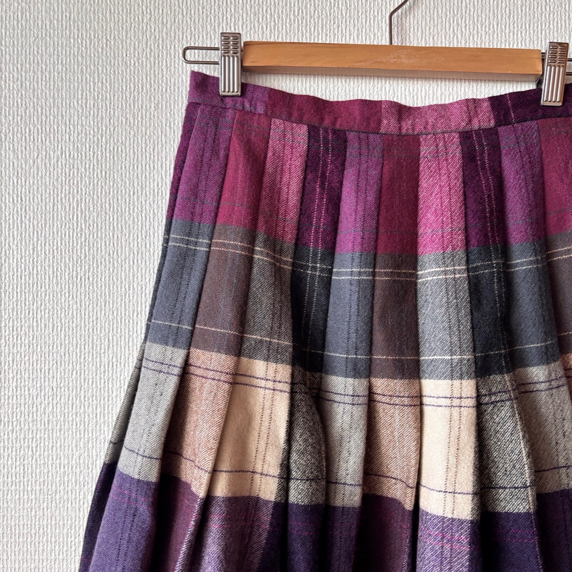Handmade Wool Pleated Skirt