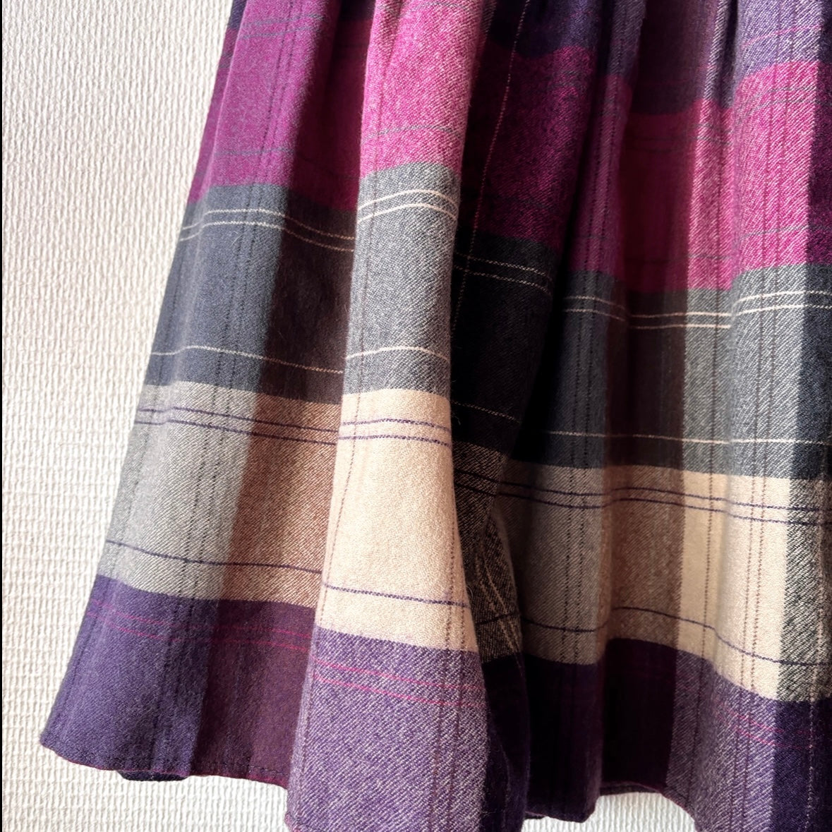 Handmade Wool Pleated Skirt