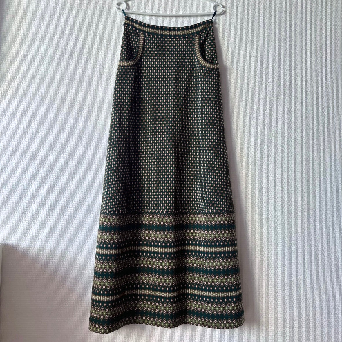 Vintage 70s Wool Maxi Skirt