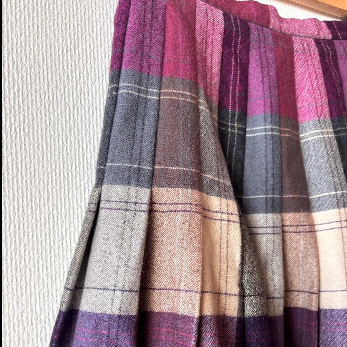 Handmade Wool Pleated Skirt