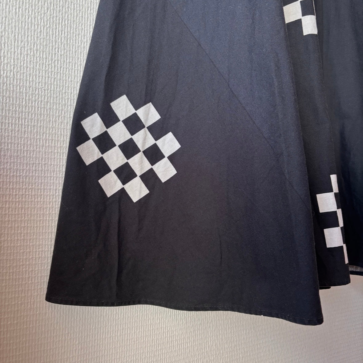 Vintage 1975 Marimekko Maxi Black and White Skirt