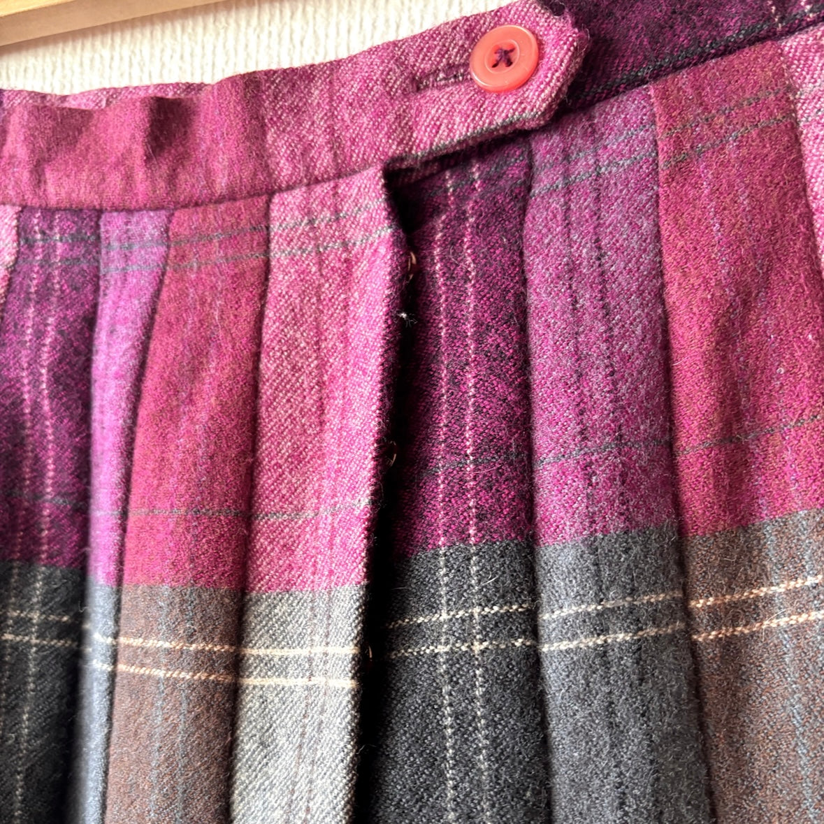 Handmade Wool Pleated Skirt