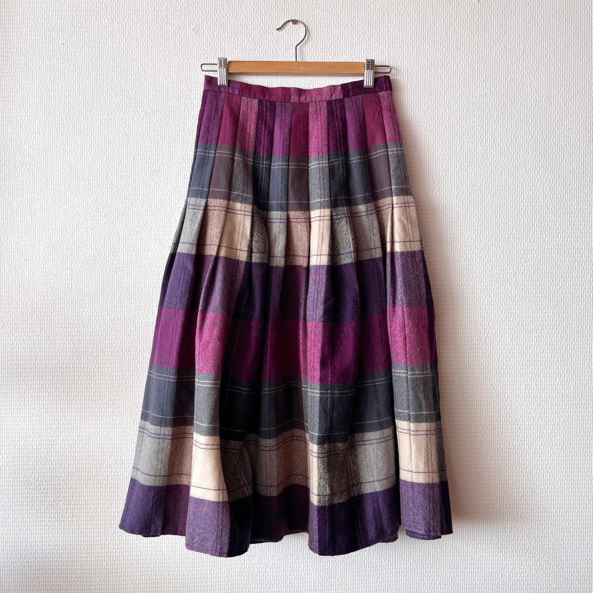 Handmade Wool Pleated Skirt