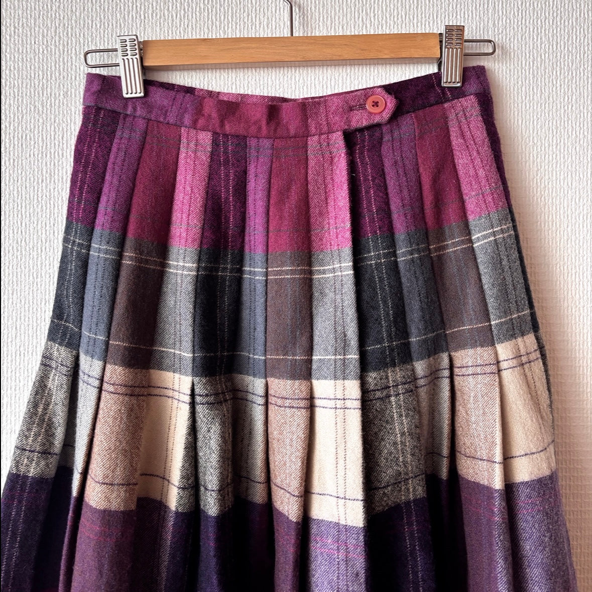 Handmade Wool Pleated Skirt