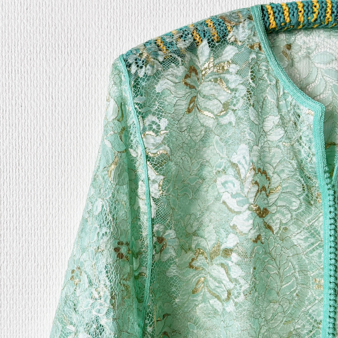 Pastel green see-through robe