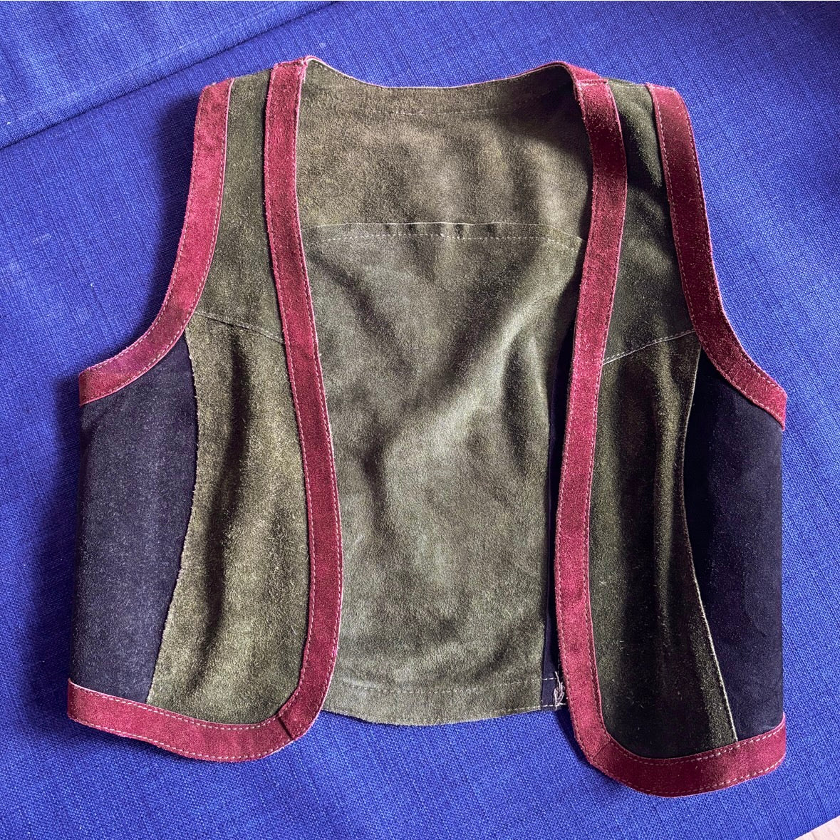Vintage Friitala Finland Suede Leather Two-Piece Set