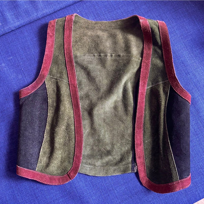 Vintage Friitala Finland Suede Leather Two-Piece Set
