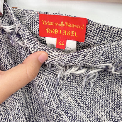 Vivienne Westwood Red Label Frayed Tweed Jacket & Skirt Set M