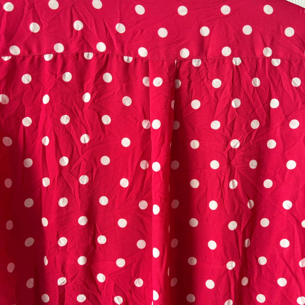 Comme des Garçons Red Polka Dot Blouse M