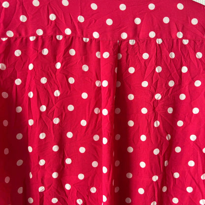 Comme des Garçons Red Polka Dot Blouse M