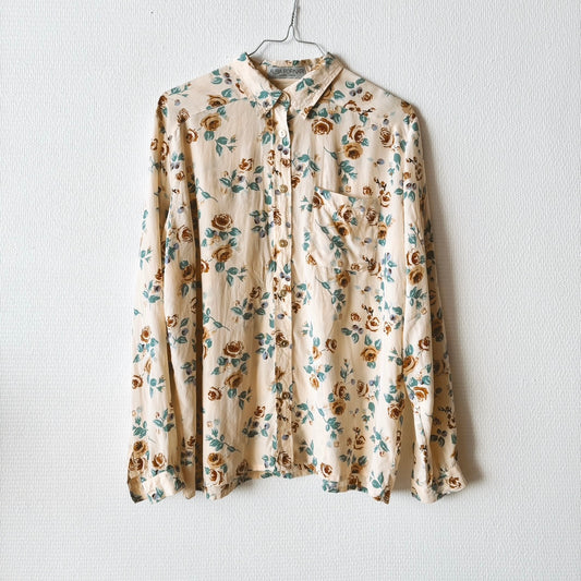 Elegant Floral Silk Blouse