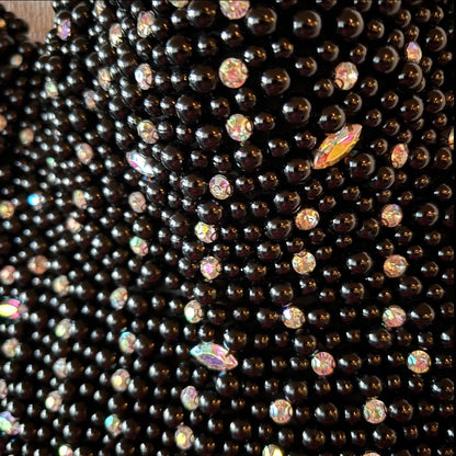 Y2K Beaded Corset Top M