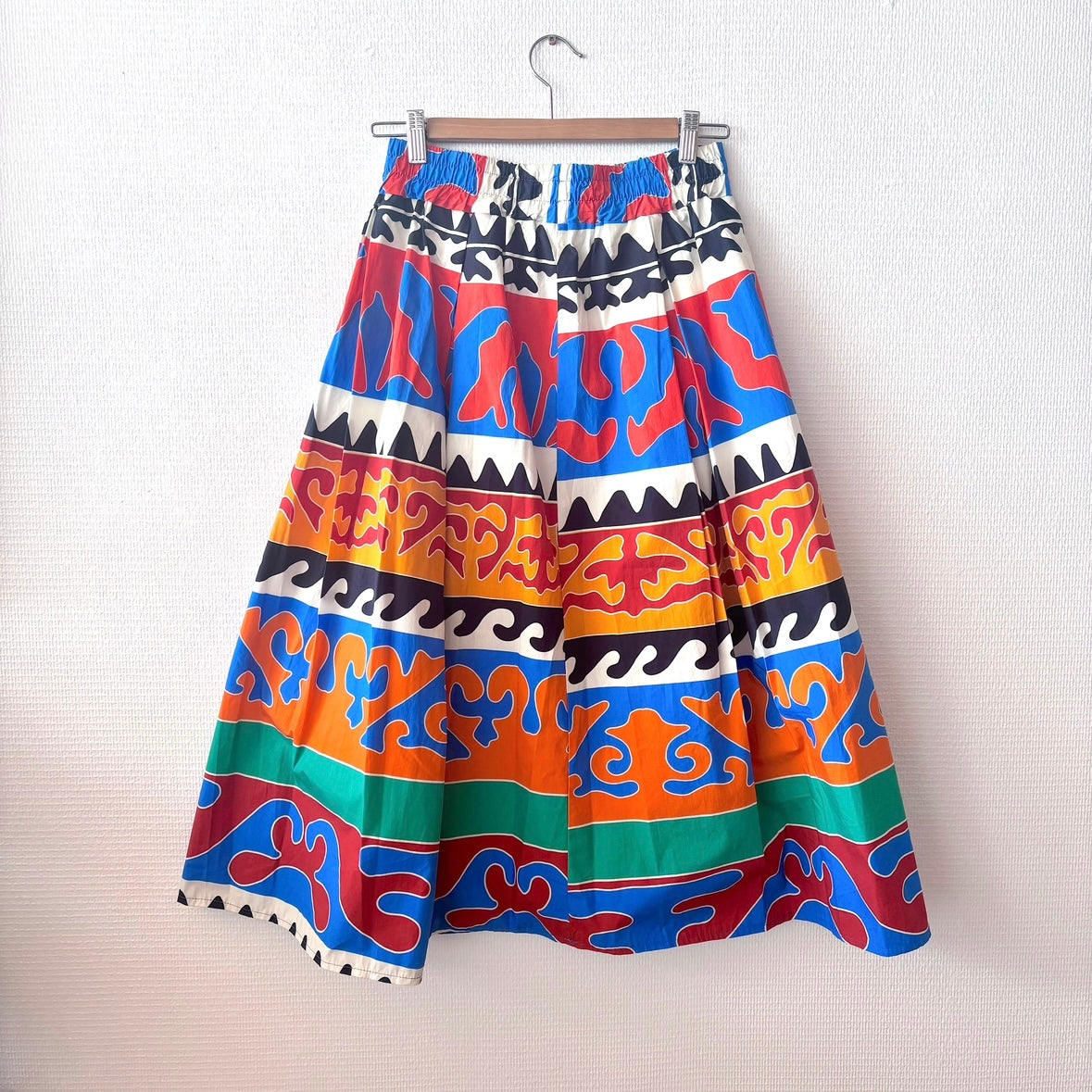 Unique Retro Skirt with Folk Pattern