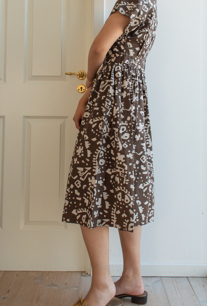 Brown cotton dress S/M