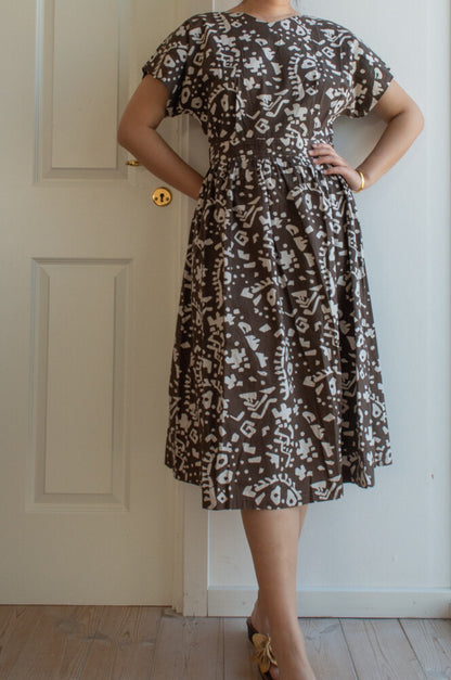 Brown cotton dress S/M