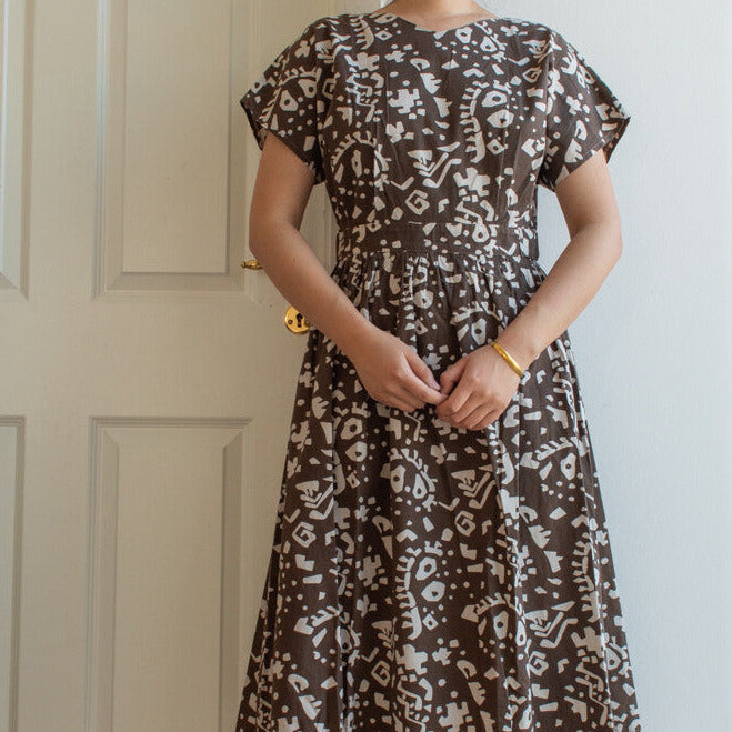 Brown cotton dress S/M