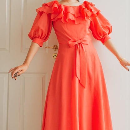 Coral princess dress M