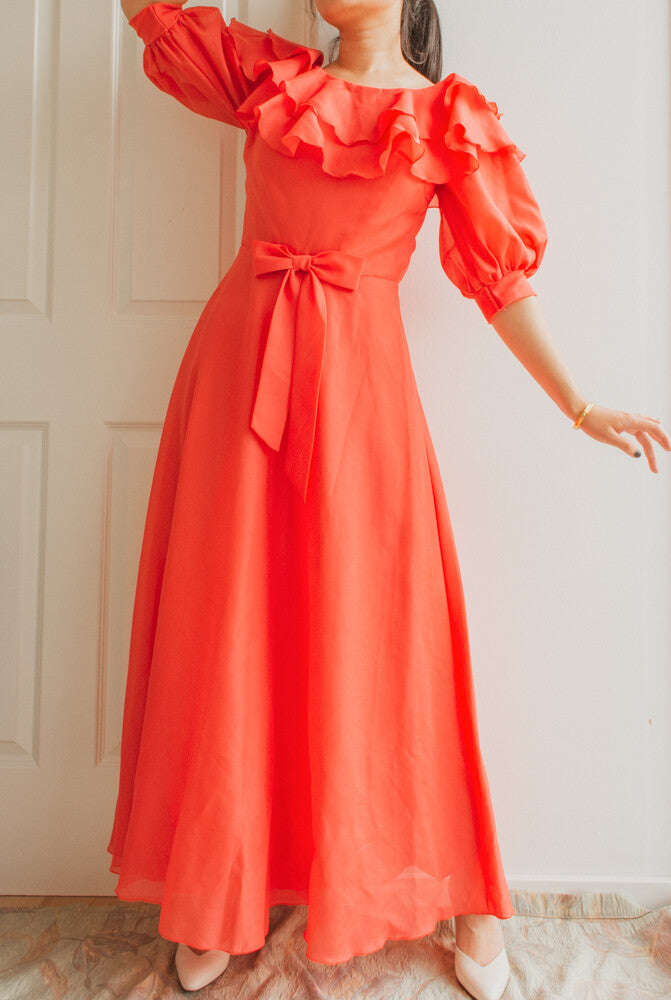 Coral princess dress M