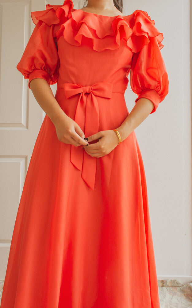 Coral princess dress M