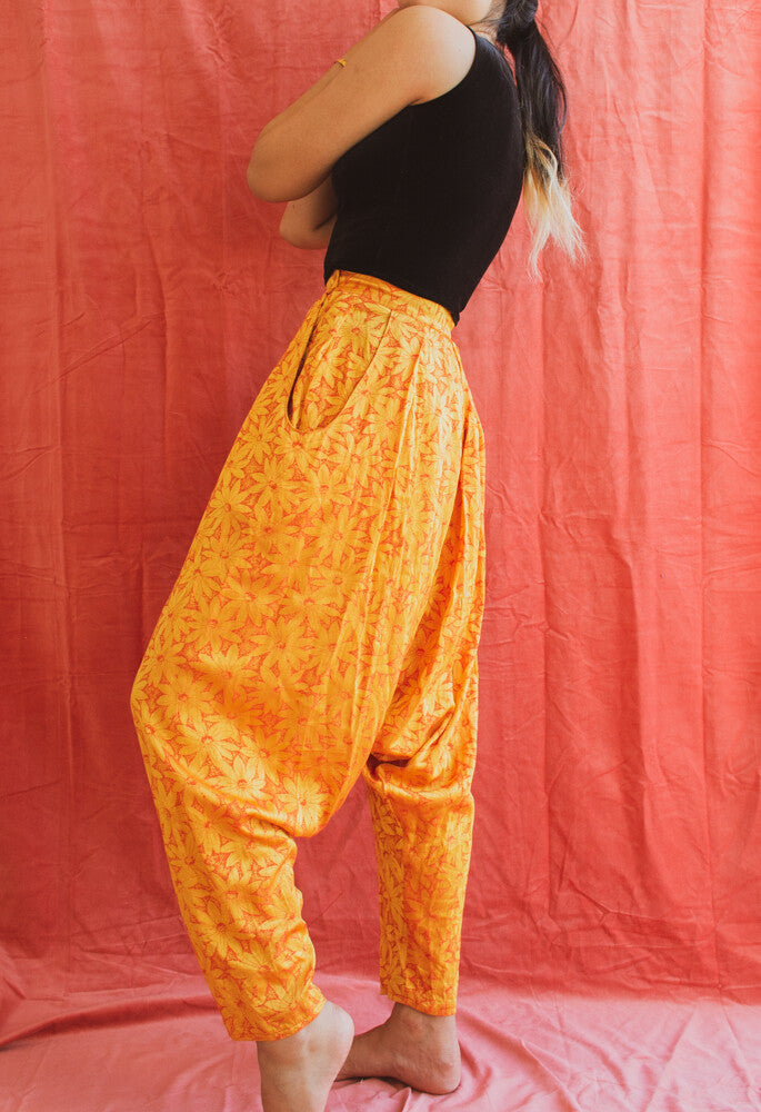 Golden flower pants S