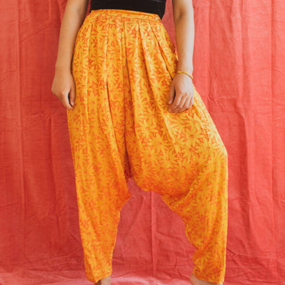 Golden flower pants S