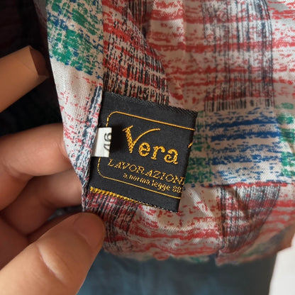 Vintage 80s Blue Leather Two-Piece Set