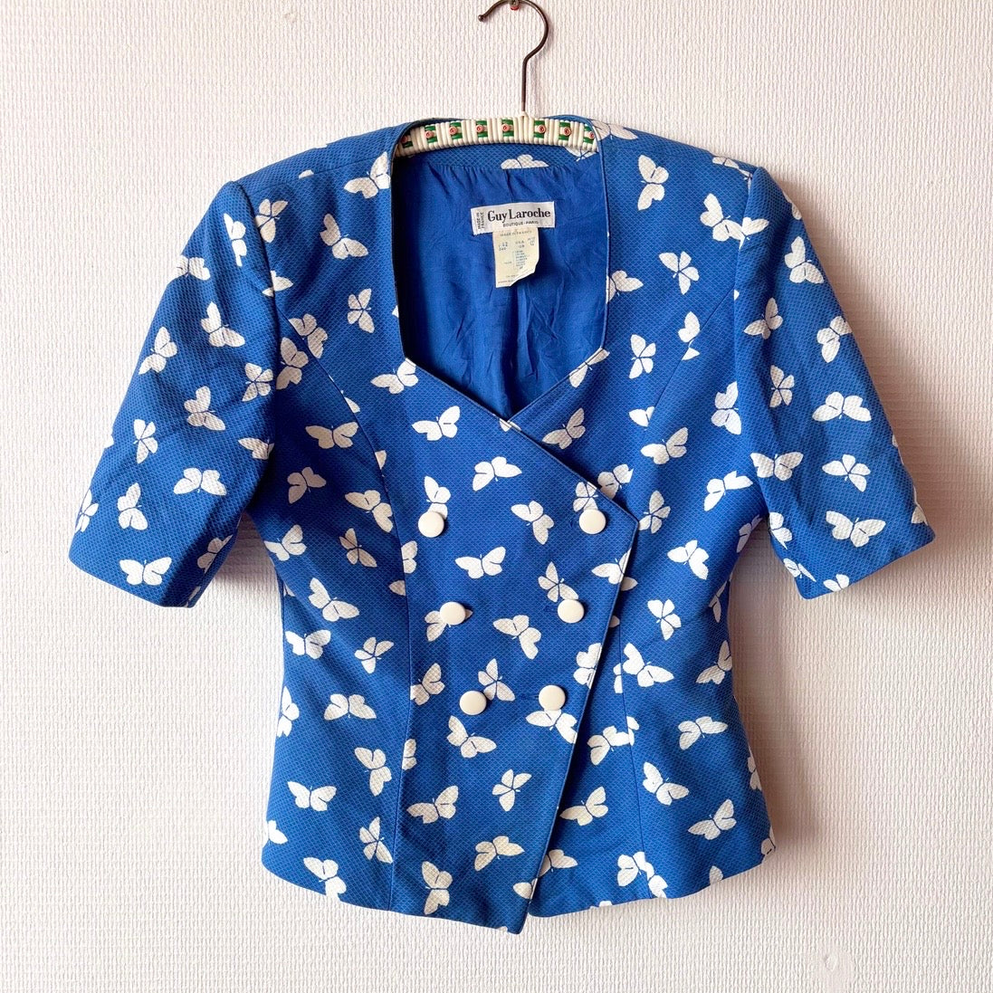 Vintage Guy Laroche Boutique Paris Butterfly Suit Set S/M