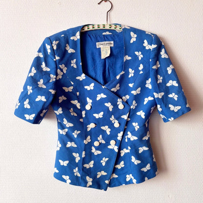 Vintage Guy Laroche Boutique Paris Butterfly Suit Set S/M