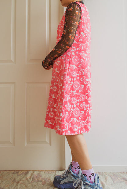 Amazing pink retro dress L/XL