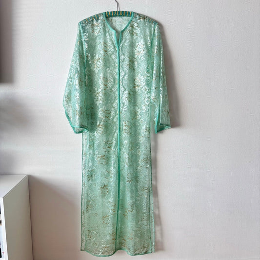 Pastel green see-through robe