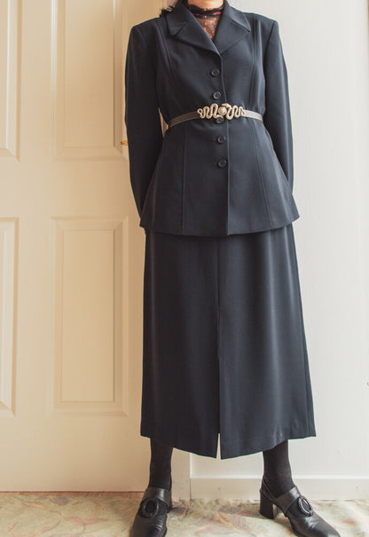 Dark blue Betty Barclay set L