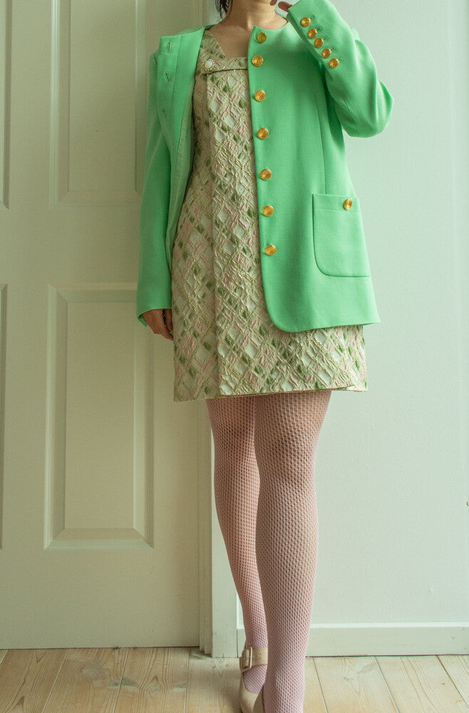 Pastel green Escada wool blazer L