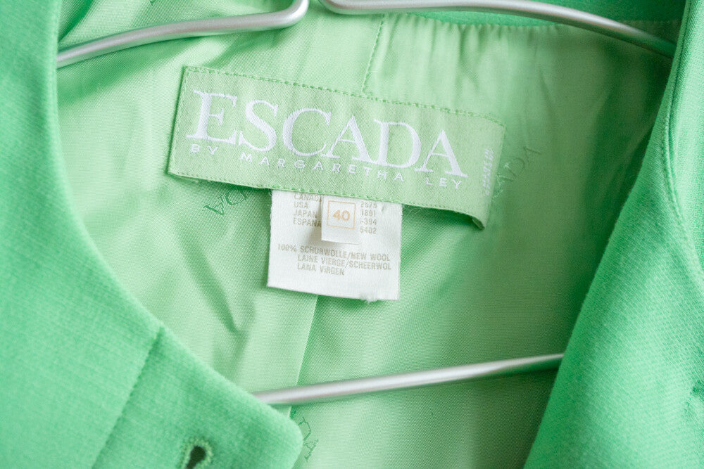 Pastel green Escada wool blazer L