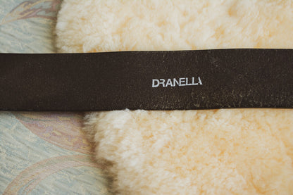 Black thick leather belt