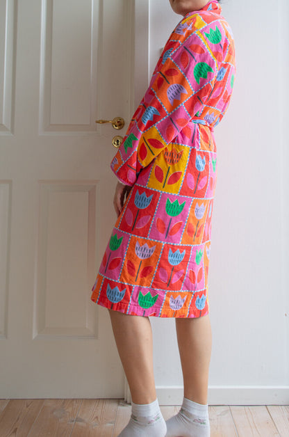 Colorful flower bathrobe M/L