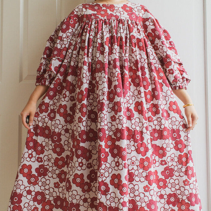 Remade Elisa red flower M/L