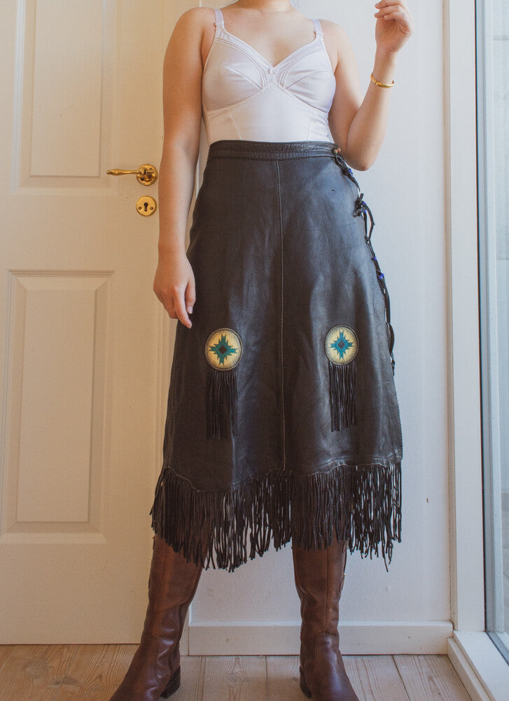 Soft sheep leather skirt S/M