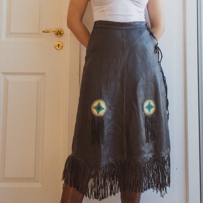 Soft sheep leather skirt S/M