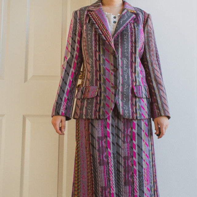 Vintage Christian Lacroix lambswool suit L