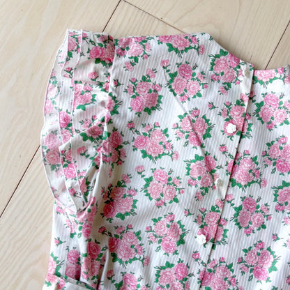 Vintage Floral Cotton Two-Piece Set