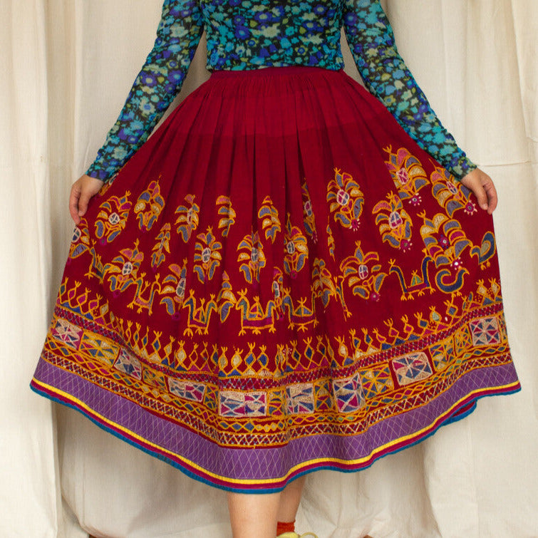 Indian embroidery antique skirt XS/S