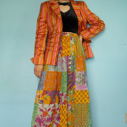 Vera mont colorful silk blazer M/S