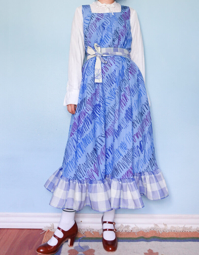 Blue cotton redesign dress