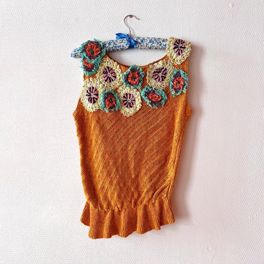 Orange Knit Top S/M