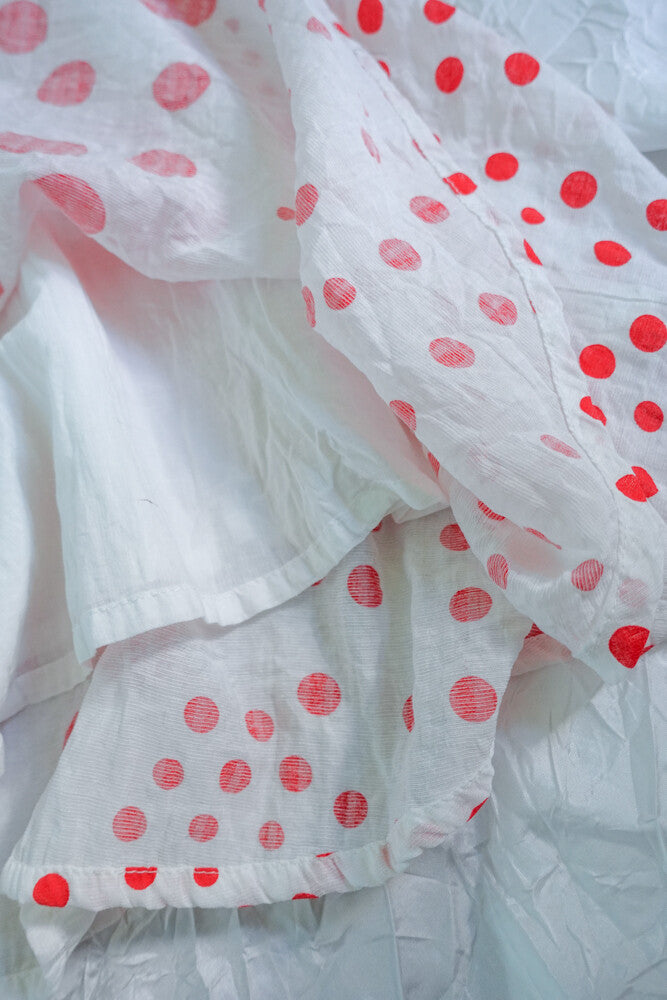 White polka dot dress