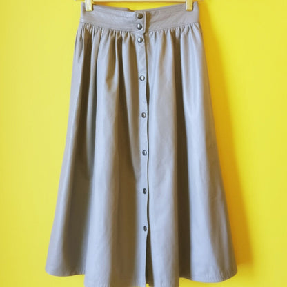 Grey Leather skirt XS