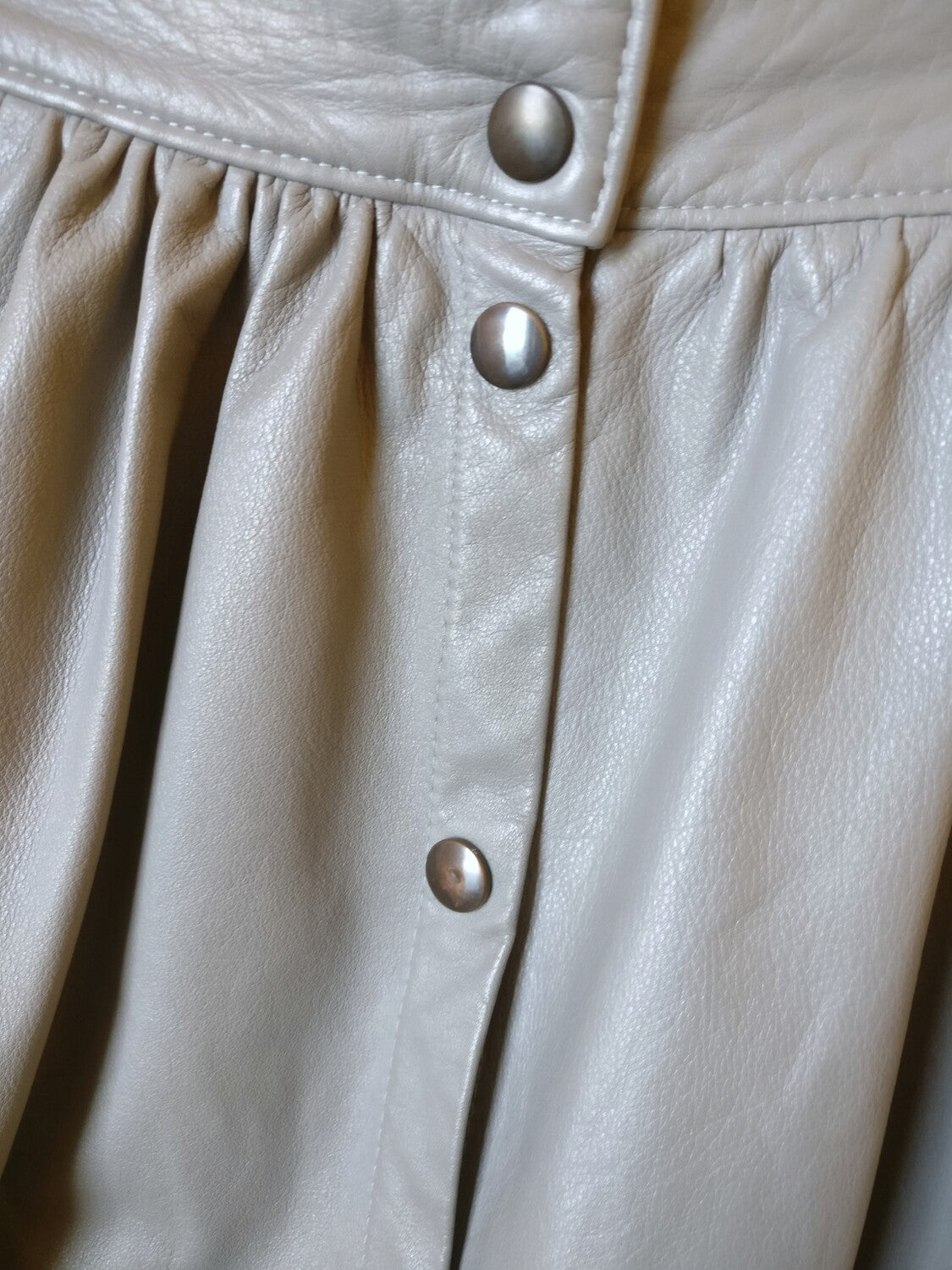 Grey Leather skirt XS