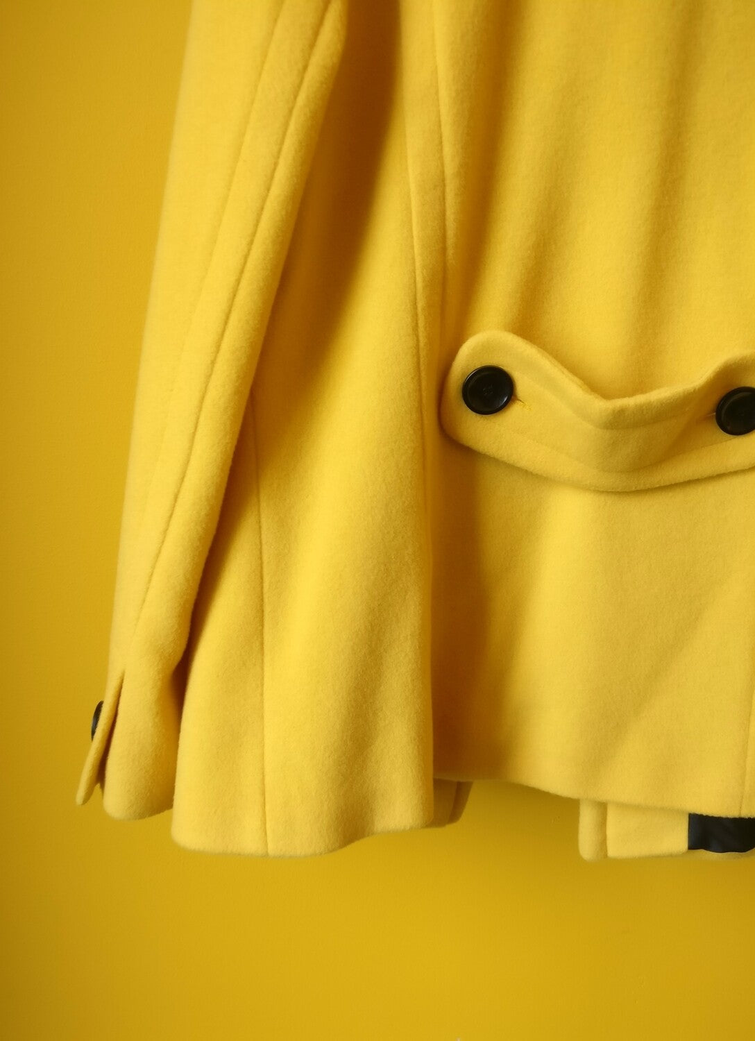 Spring yellow 60s wool nylon jacket M